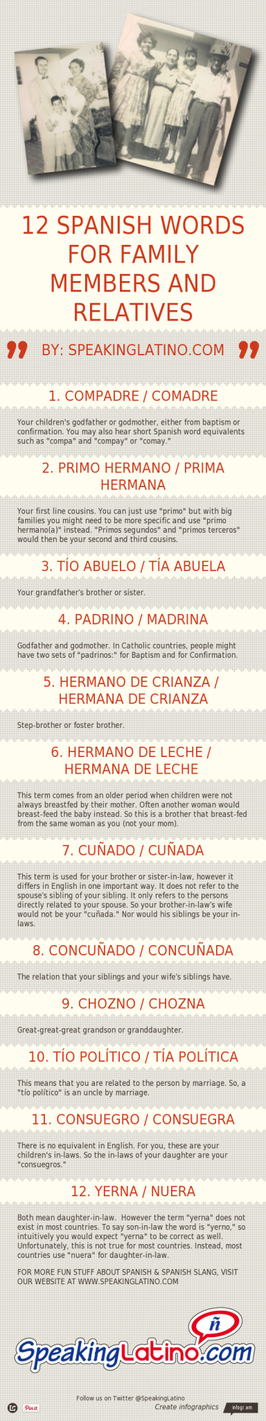 Infographic: Comay, Yerna, Chozno & Other Spanish Words for Family Members and Relatives