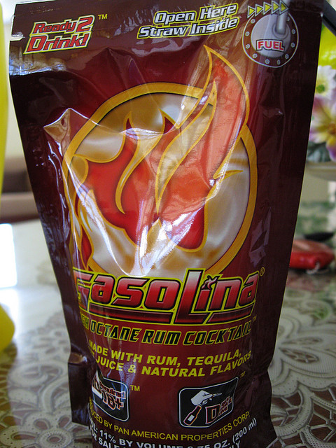 Funny Hispanic Products in Supermarkets Gasolina