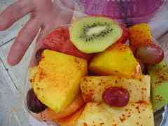 Fruit and chili powder Mexican food