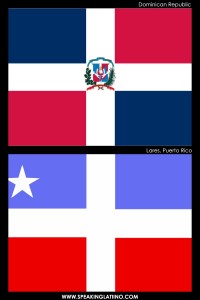 Hispanic Flags With Similar Flags from Around the World: Dominican Republic and Lares