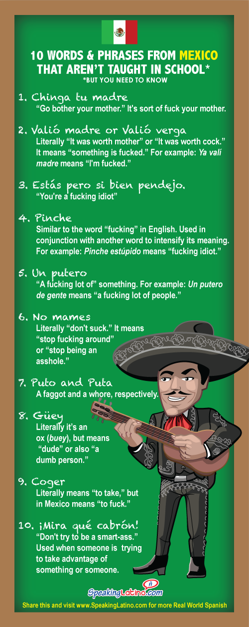 10 Mexican Spanish Swear Words And Phrases Not Taught In School