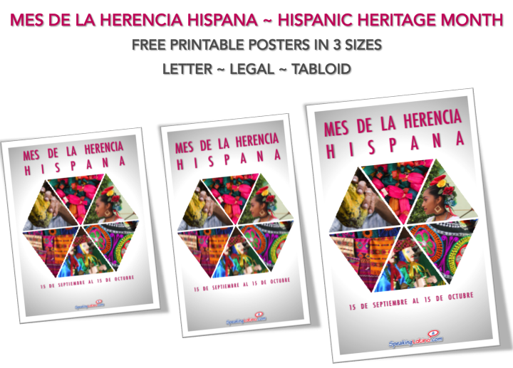 National Hispanic Heritage Month Free Printable Poster
