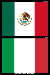 Hispanic Flags With Similar Flags from Around the World: Mexico and Italy