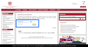VIDEO Diccionario de Americanismos Online: Finding Spanish Slang Words ...