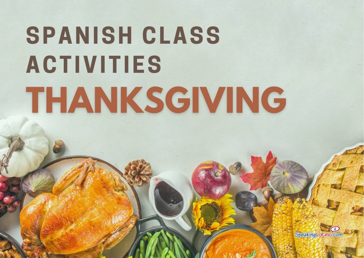 Thanksgiving Spanish Vocabulary Builder Activities: El Día de Acción de ...