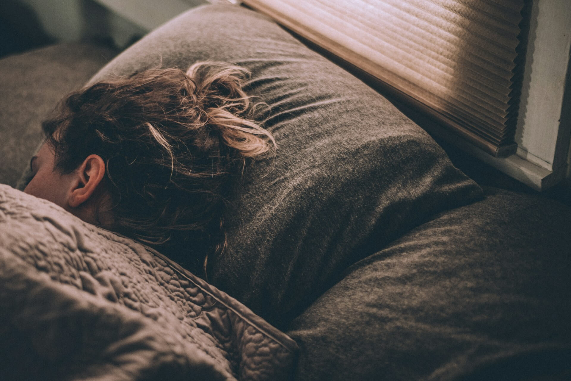 A sleeping young woman