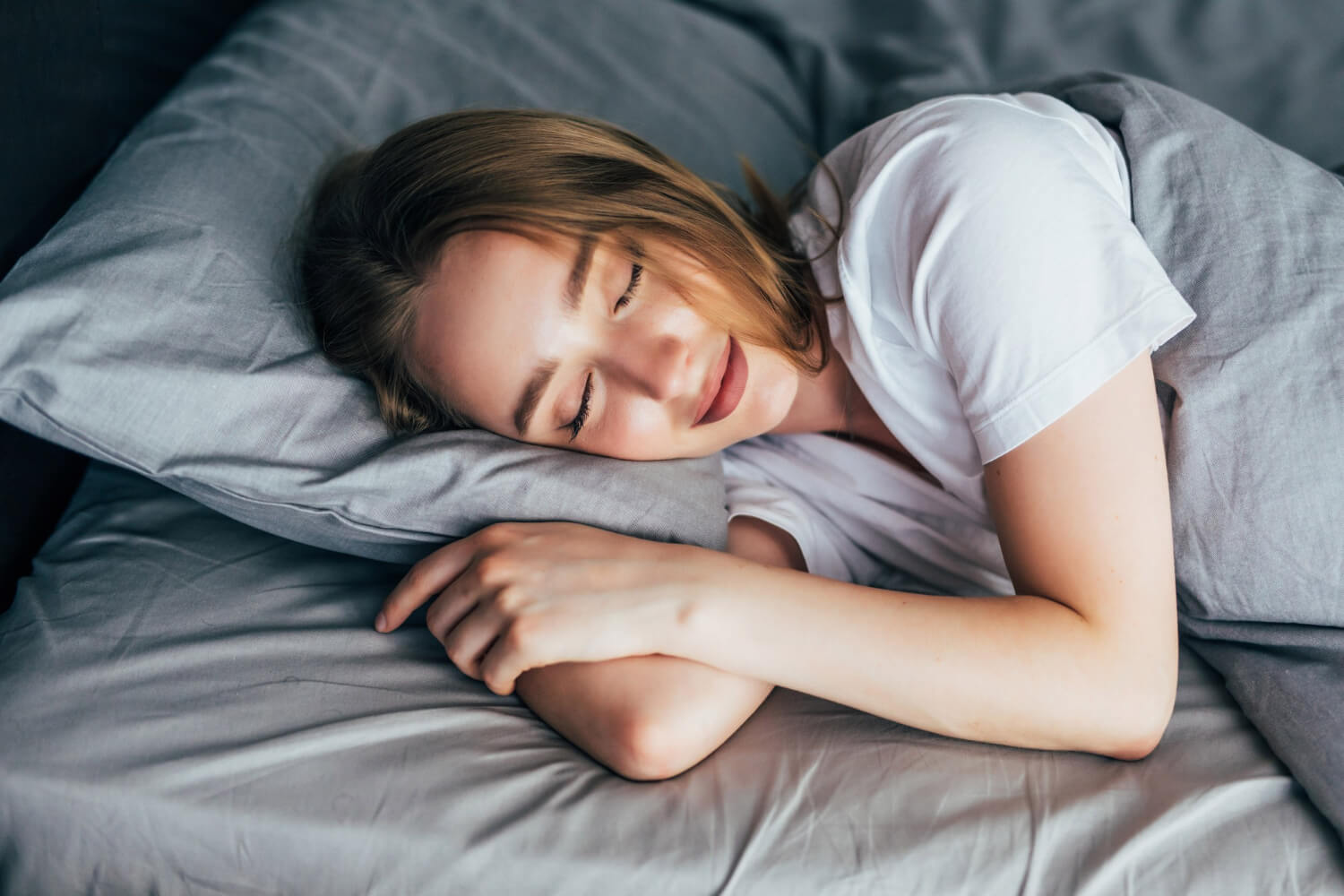 A woman sleeping